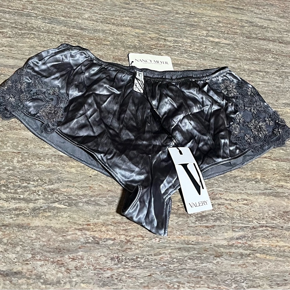 NWT VALERY X NANCY MEYER Vintage Aurora Grigio Shorty Gray Panty